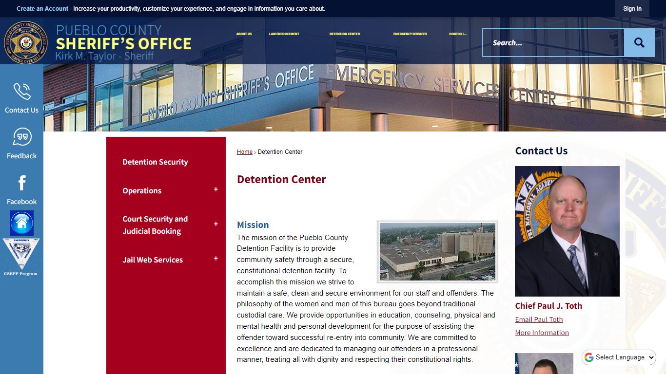 Detention Center | Pueblo County Sheriff, CO